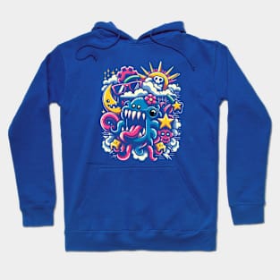 Whimsical Monster Pop Art Hoodie